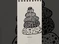 Relaxing Zentangle Art Process ✍️ #art #shorts #inkora