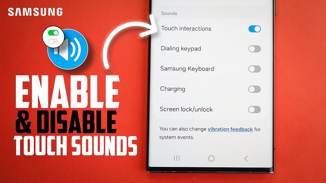 Включить звуковые сигналы при касании на вашем телефоне Samsung?