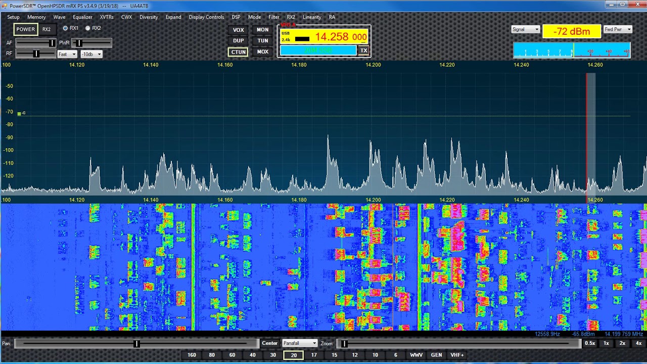 CQ WPX Contest 2018 video UA4ATB OpenHPSDR 20 m 2018 03 25 1028