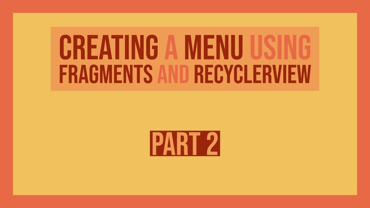 Adding a recycler view to fragment page | Part-2 | ANDROID STUDIO - YouTube