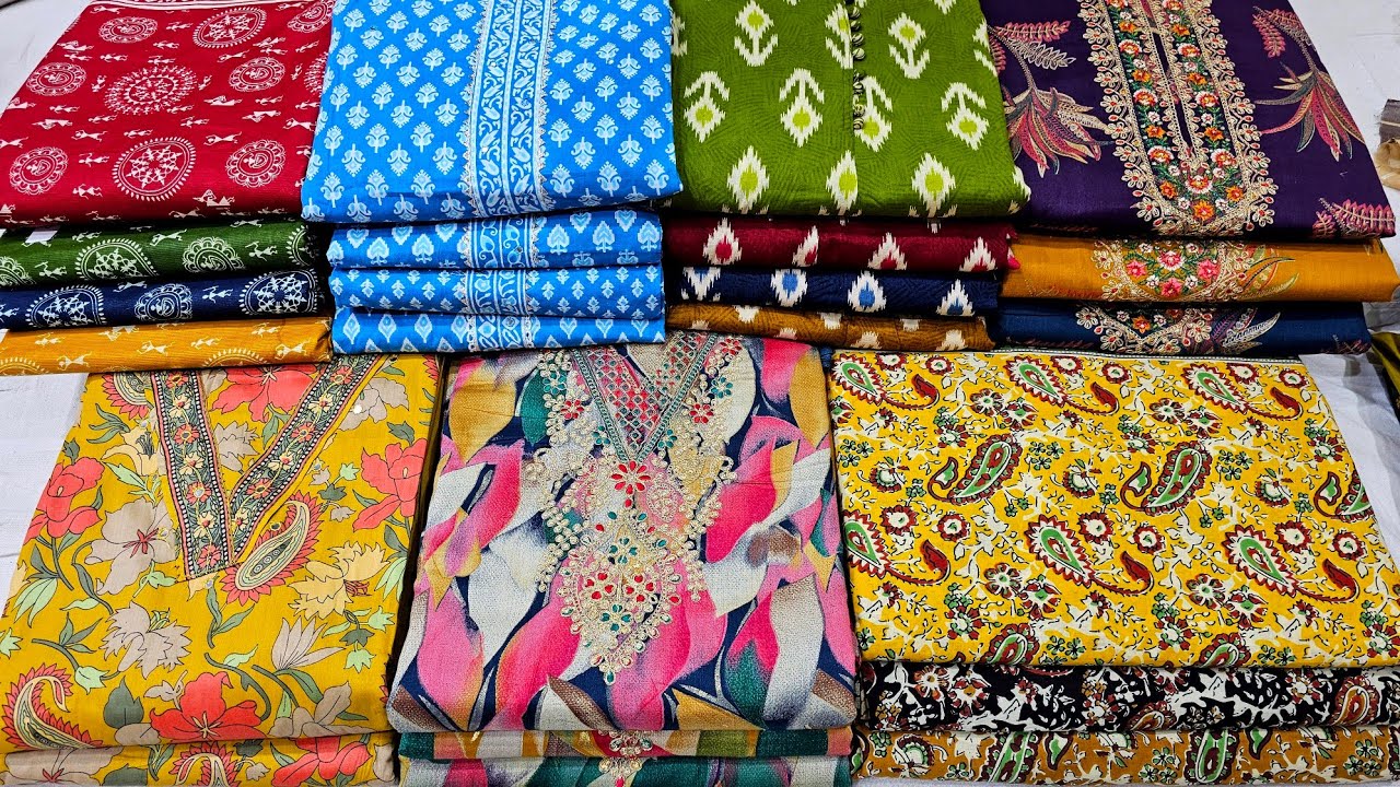 Beautiful cotton ladies suits 💥 Wholesale cotton ladies suit market in delhi chandni chowk India