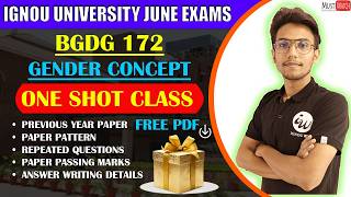 #5 BGDG 172 || GENDER CONCEPT || HIN || IMPORTANT QUESTIONS | IGNOU WALAY