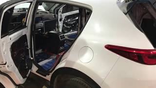 Kia Sportage, шумоизоляция виброизоляция салона авто выполнена премиум материалами Комфортмат