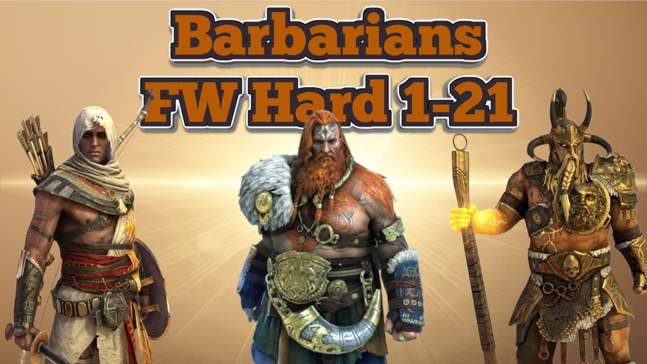 Barbarians Faction Wars Hard 1-21 - YouTube