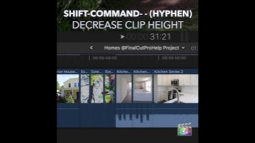 Final Cut Pro Shortcut | Shift-Command- - (Hyphen) | Decrease Clip Height