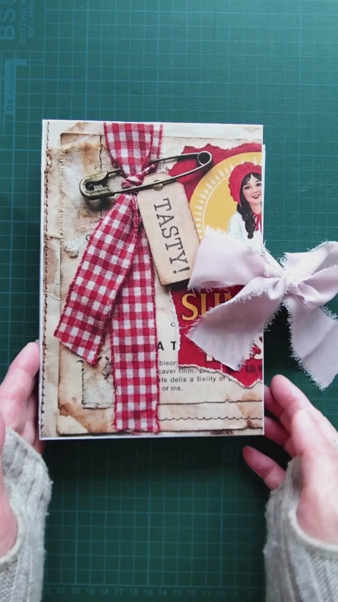 紙モノ】はじめてのジャンクジャーナル #scrapbooking #100均 #袋作り