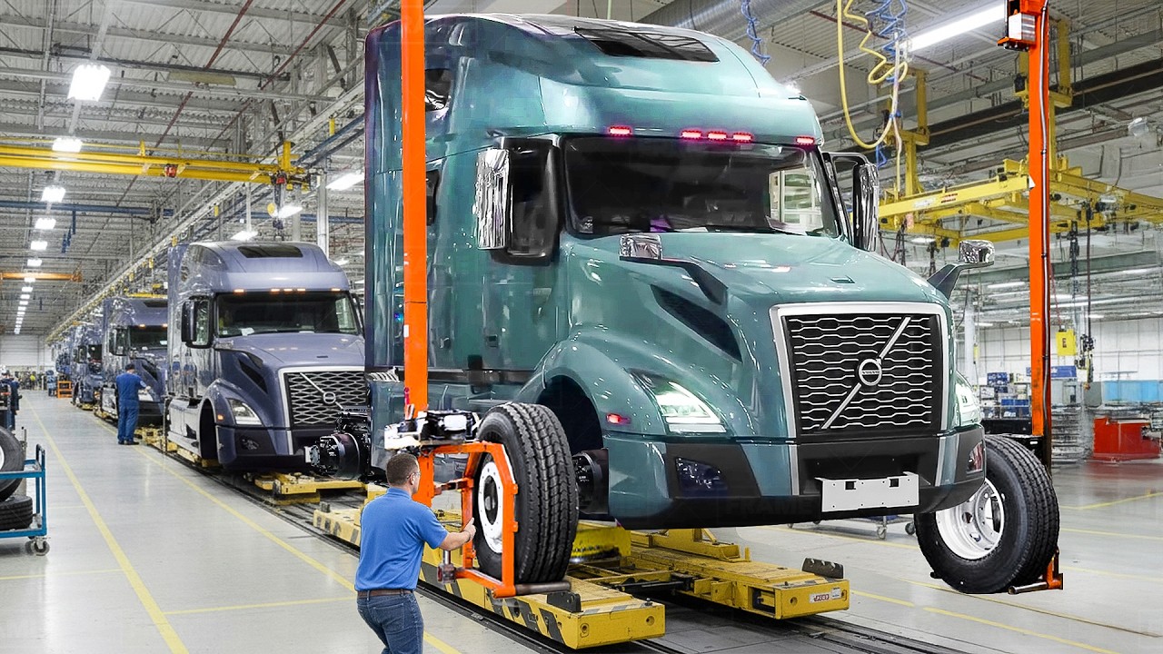 Inside Massive Factory Building Volvo Best Semi Trucks from Scratch - Production Line