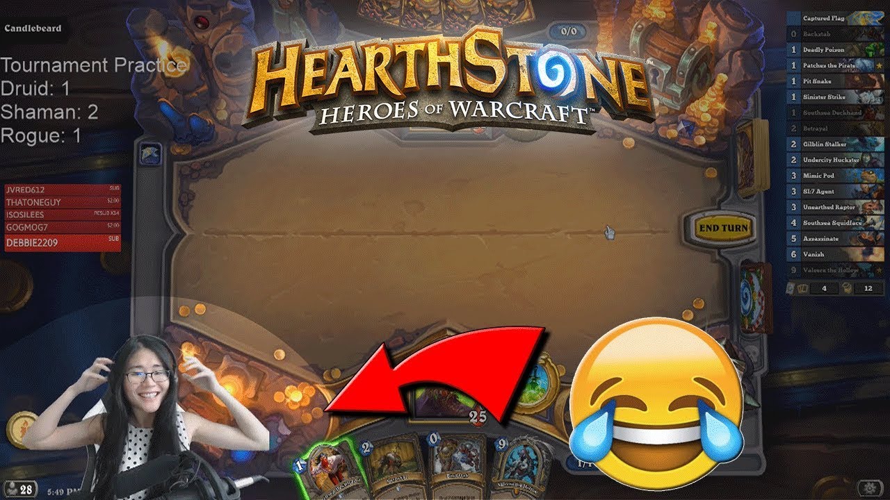 Disguised Toast lets his SISTER play Hearthstone - Hearthstone WTF Plays and Funny Moments