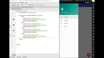 Navigation Drawer example using fragment