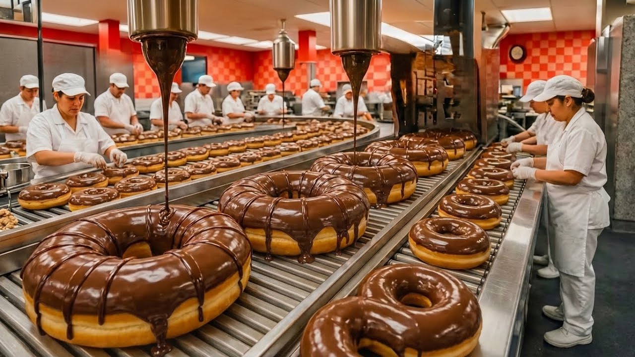 Inside the Million Dollar Chocolate Donut Industry | Full Factory Process
