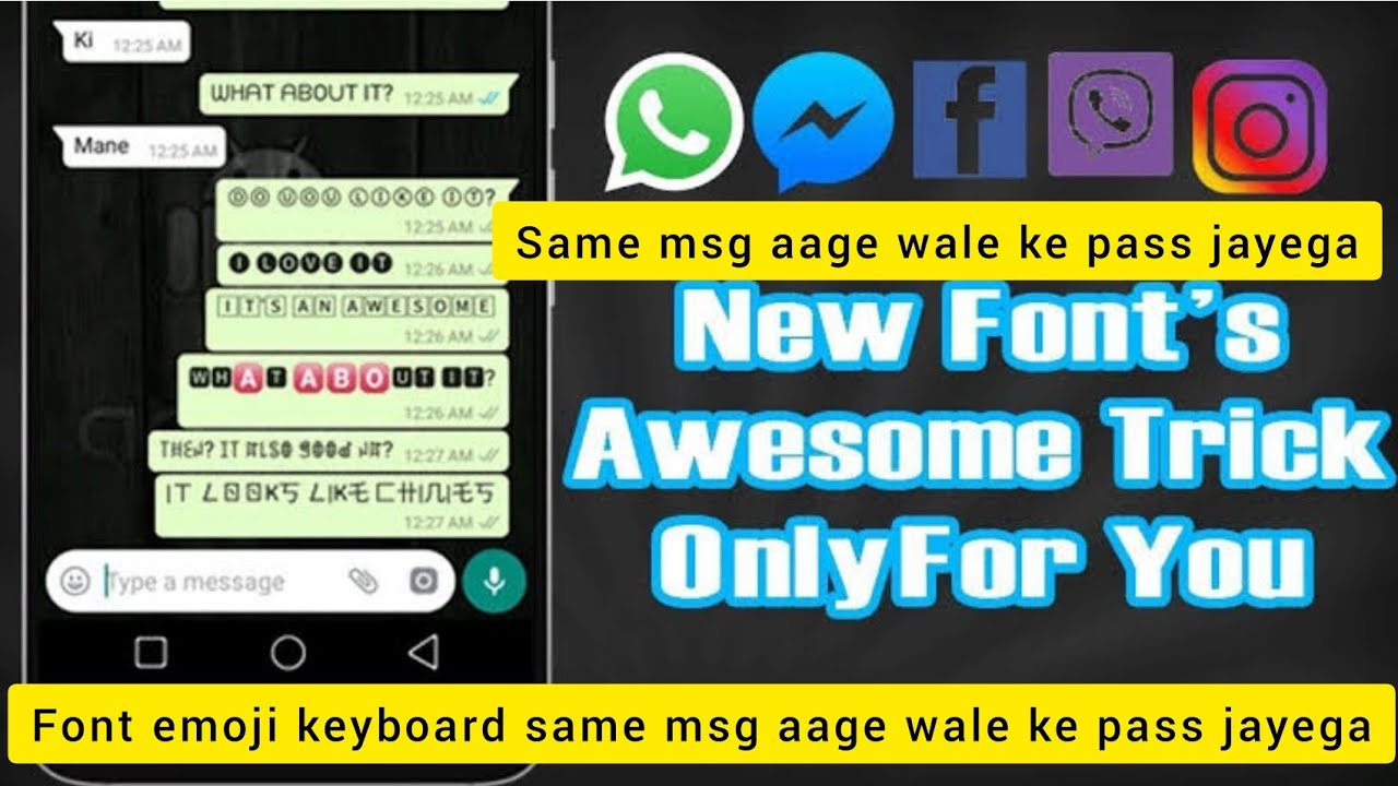 WhatsApp chat stylish tiping || how to change font style | watsaap