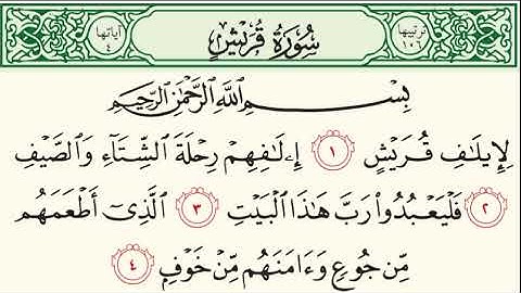 سورة قريش للشيخ زكي داغستاني رحمه الله