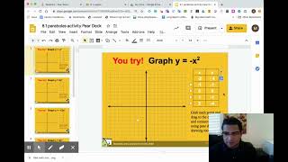 Graphing Parabolas in Google Slides