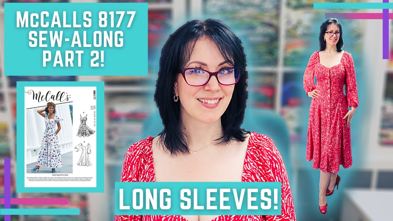 💃🏽 Red Dress of Dreams 🥰 💃🏽 :: McCalls 8177 Sew-Along Part Two :: The Long Sleeves