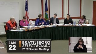 Brattleboro Selectboard Special Mtg 1/22/19