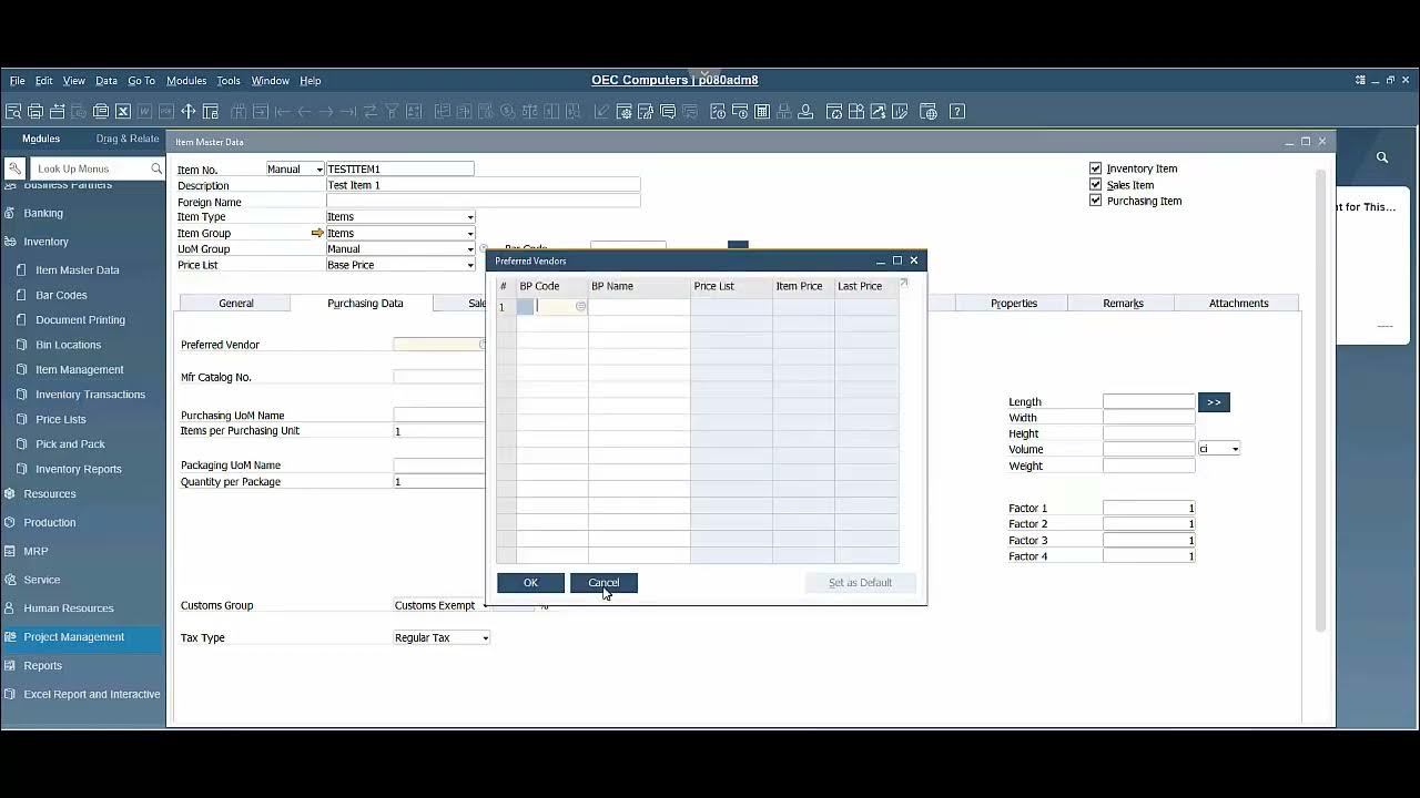 HowTo Create Item Master Data YouTube