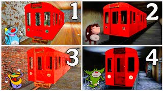 Granny 1 2 3 4 Unofficial Train Escape | All Granny Chapter With Oggy and Jack