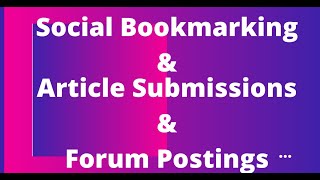 Full Off-Page SEO| How to do Article Submission, Social Bookmarking and Forum Submissions|Backinks 2020 News