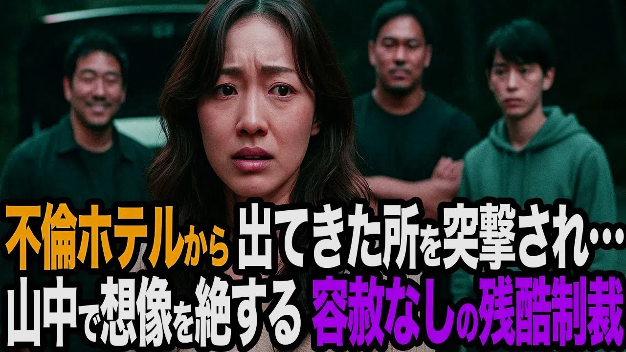 【シタ妻】不倫ホテルから出てきた所を突撃され…山中で“容赦なしの残酷制裁”→実家凸で土下座、離婚・慰謝料で人生終了【修羅場朗読】