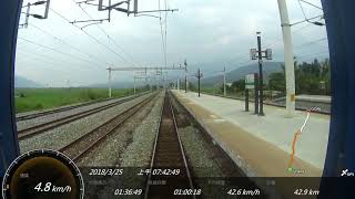 台鐵 4617次 台東-玉里 區間車 SONY FDR-X1000V Action Cam GPS 參數資料 6倍速度 縮時攝影 路程景 EMU500電聯車