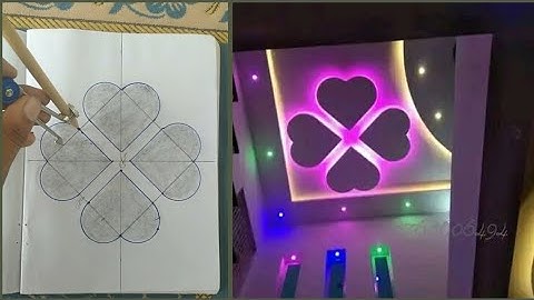 Draw four heart design | Dil ❤ bnanay ka tariqa | false ceiling design