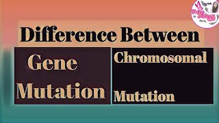 Difference Between Gene Mutation & Chromosomal mutation | shinebiology |by KP