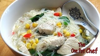 Asian Style Chicken Noodle Soup | One Pot Chef