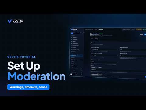 Voltix Moderation Setup: Warnings, Automatic Timeouts, Undo and Case History (Discord Bot Tutorial)