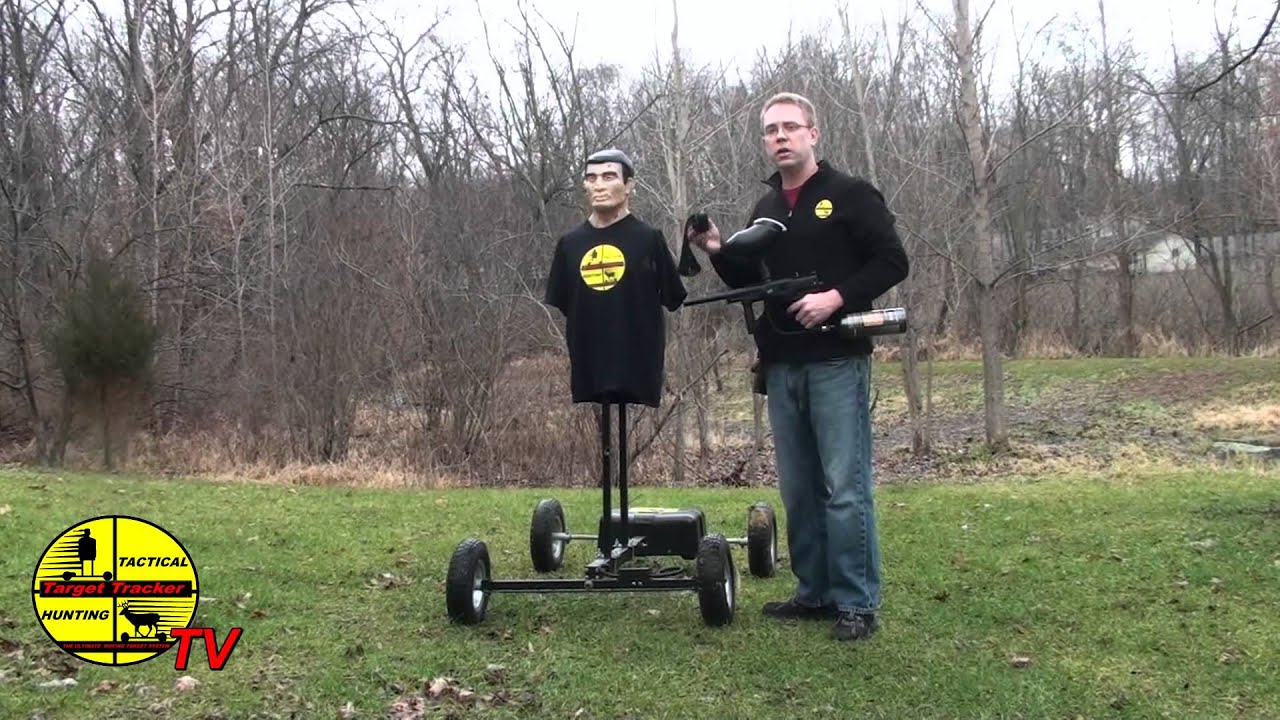 Paintball Moving Target System so easy a 1st grader can do it! YouTube