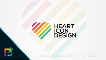 Heart Logo Icon Design In Adobe Illustrator CC