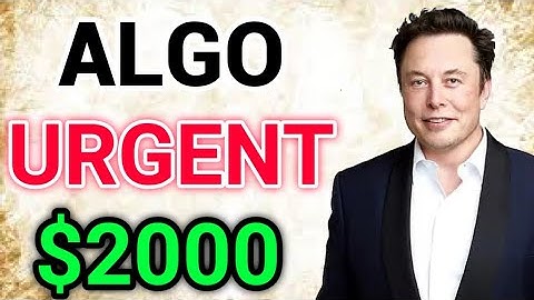 Algorand Urgent Holders $2000 || Algorand Price Prediction || Algorand News Today || Crypto news