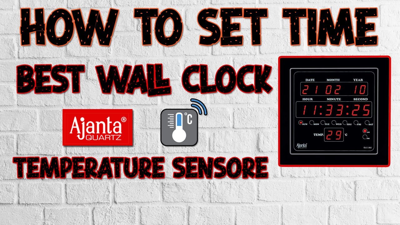 Best Digital Wall Clock with Temperature Sensor | How to Set Date and ...