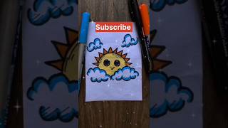 How to Draw a Cute Sun ☀️✨ #shorts #drawing