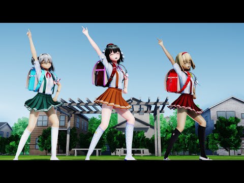 【ＭＭＤ】チョコレイト・ディスコ　射命丸文　魂魄妖夢　アリス・マーガトロイド　ＪＳスタイル　【Ray-MMD1.52　ぱんつ注意】