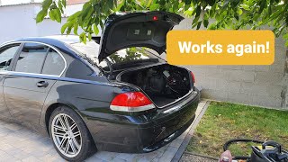 How to fix the hydraulic trunk lid on your BMW! Bmw E65/E66