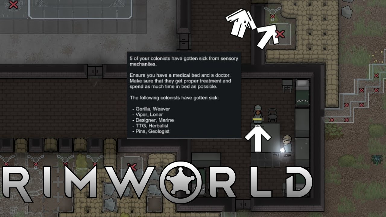 RimWorld Let's Play: Sensory mechanites! Nooo! ~ Friendship's river #86 ...