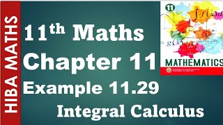 11th maths chapter 11 example 11.29 Integral Calculus tn syllabus hiba maths