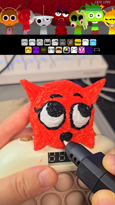I made a Mroona game console from Incredibox Sprunki Retake with 3D Pen ‪@Trickster0-0 @Late_Lore