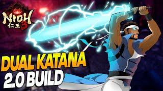 Dual Katana Build 2.0 Lv 110 Too Fast Too Strong Nioh 3 Gameplay