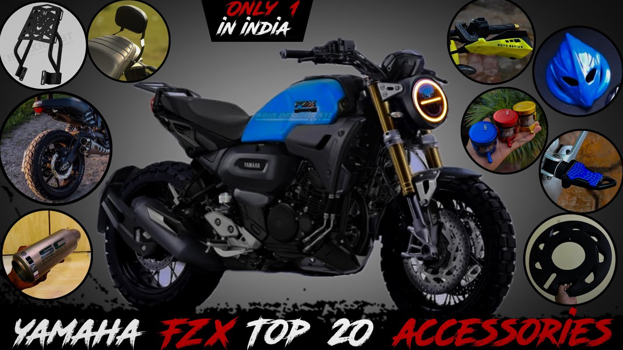 Fzx all accessories🔥Fzx full modification exhaust,wrap,headlight,wheelcover,visor,back rest,top rack