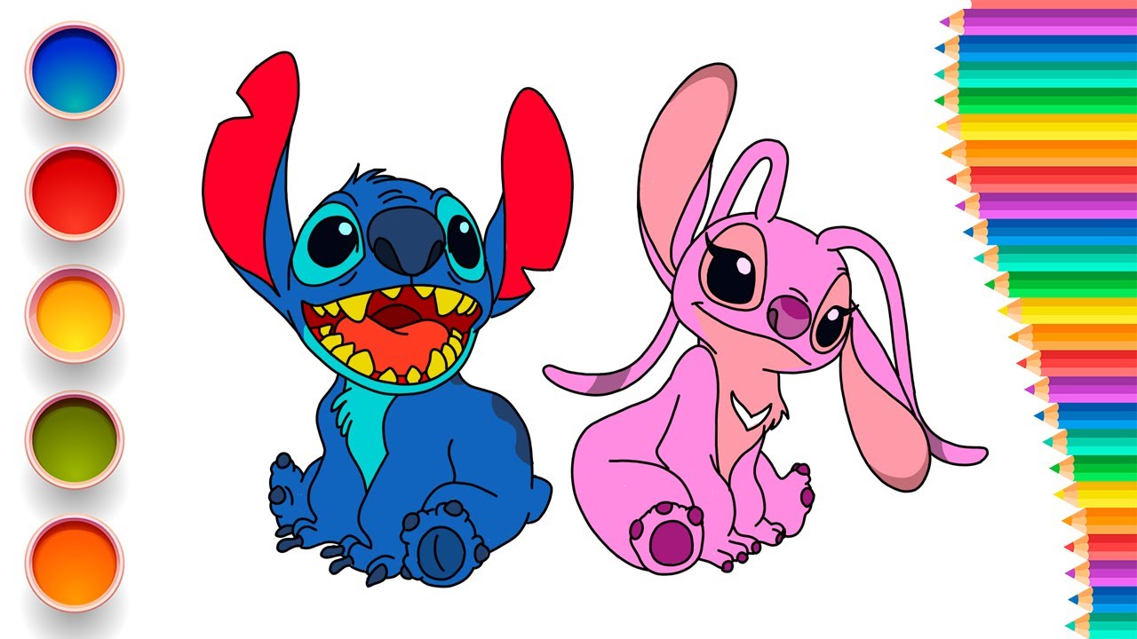 Stitch and Angel  Lilo and stitch drawings, Stitch drawing