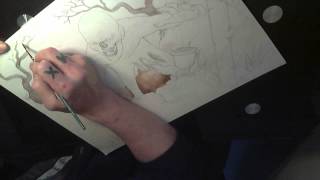 blocking out of a zombie painting