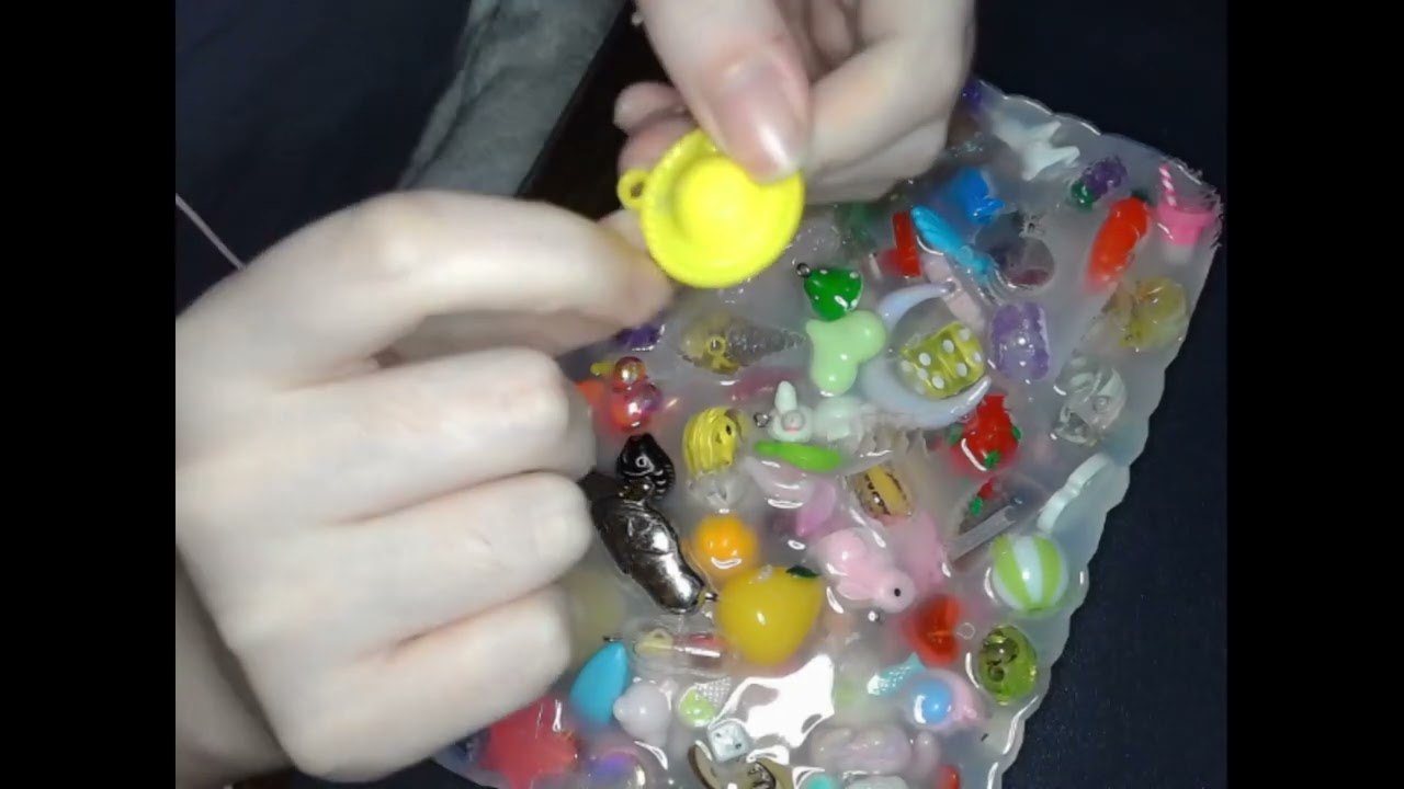 Picky Pad ASMR with charms (talking and sticky sounds)