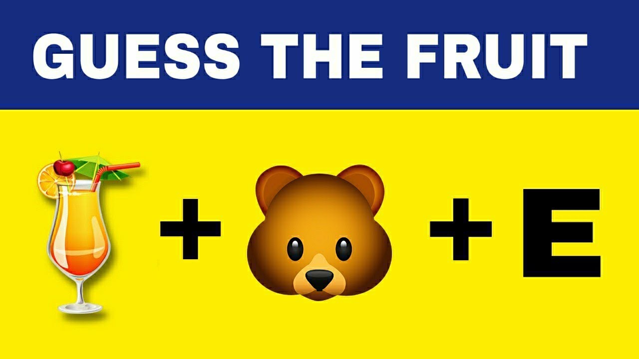 Guess the fruit by emoji puzzles riddles brain teasers emoji