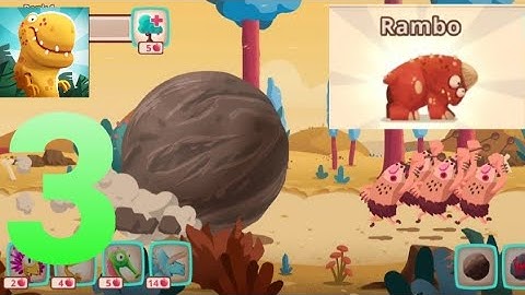 Dino Bash - Gameplay Walkthrough Part 3. Mega Ball with Rambo Dino