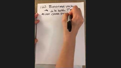 Tangent, Normal, & Binormal Vectors Curvature Acceleration