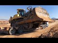 Transporting By Side The Huge Komatsu D475 Bulldozer 105 Tonnes - Fasoulas Heavy Transports