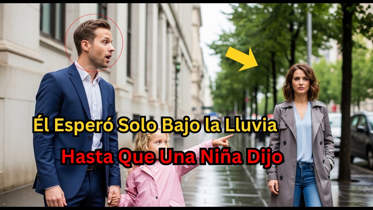 Él Esperó Solo Bajo la Lluvia… Hasta Que Una Niña Dijo: