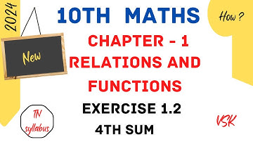 10th Maths / unit 1/ Relations & Function / Exercise 1.2 4th sum #function  #relation #mathswithvsk