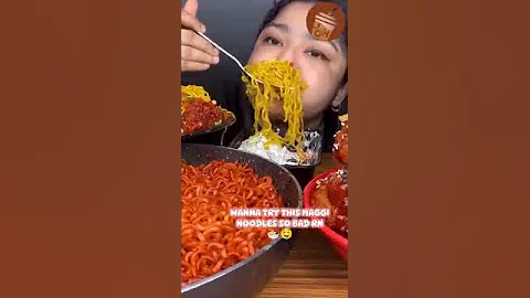 Asmr, Eating Enoki Mushroom With Noodles Garlic Meatballs Flavor Spicy Yummy, Mukbang